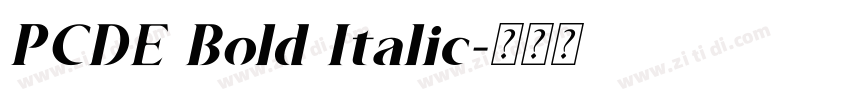 PCDE Bold Italic字体转换
